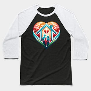 Mom: The Heart of Our Home Baseball T-Shirt